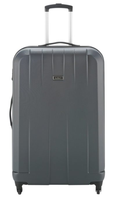 Antler Quadrant Large 4 Wheel Hard Suitcase - Black/Silver.